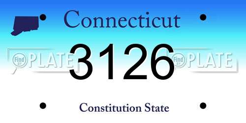 3126 Connecticut License Plate