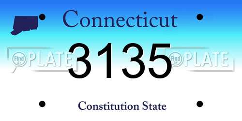 3135 Connecticut License Plate