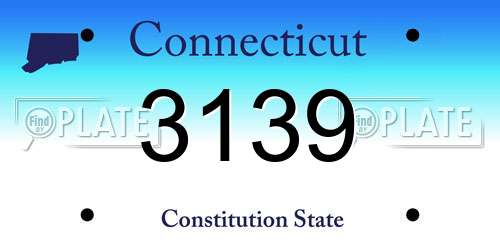 3139 Connecticut License Plate