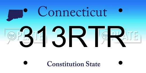 313RTR Connecticut License Plate
