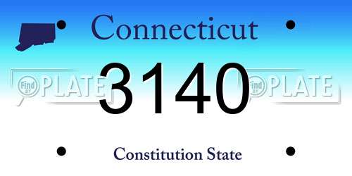 3140 Connecticut License Plate