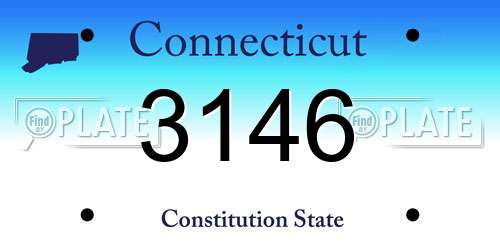 3146 Connecticut License Plate