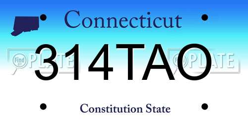 314TAO Connecticut License Plate
