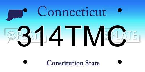 314TMC Connecticut License Plate