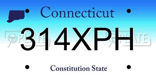 314XPH Connecticut License Plate