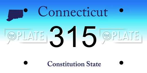 315 Connecticut License Plate