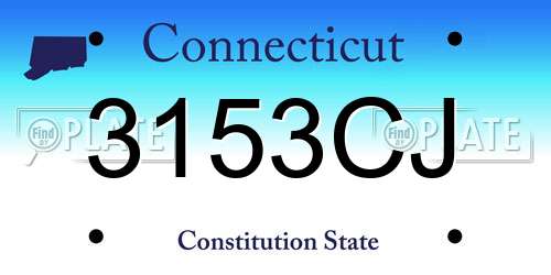 3153CJ Connecticut License Plate