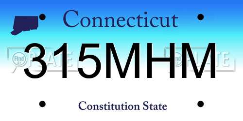 315MHM Connecticut License Plate