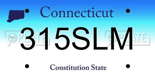 315SLM Connecticut License Plate