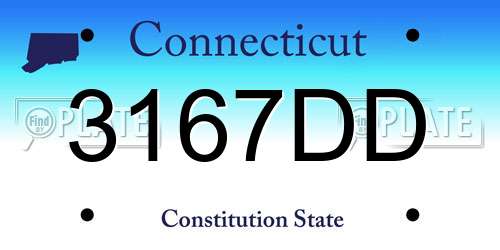3167DD Connecticut License Plate