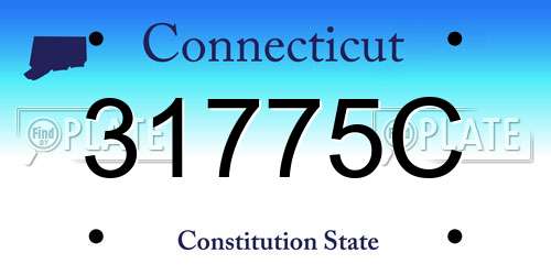 31775C Connecticut License Plate