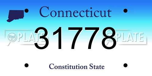 31778 Connecticut License Plate