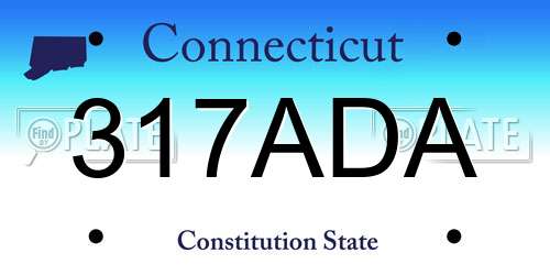 317ADA Connecticut License Plate