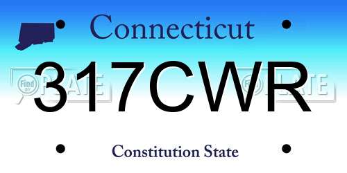 317CWR Connecticut License Plate