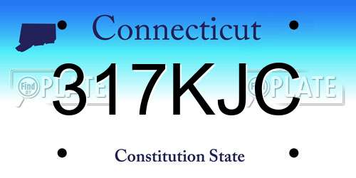 317KJC Connecticut License Plate