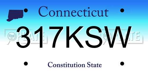 317KSW Connecticut License Plate