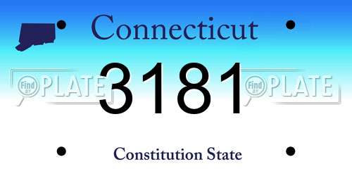 3181 Connecticut License Plate