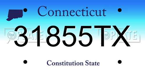 31855TX Connecticut License Plate