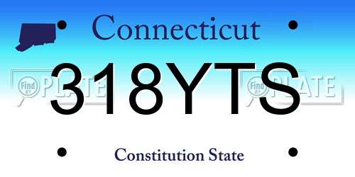 318YTS Connecticut License Plate