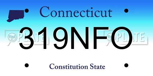 319NFO Connecticut License Plate