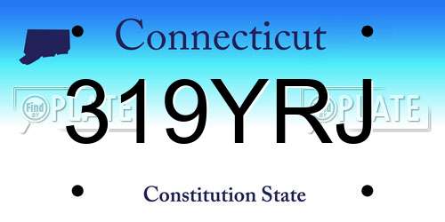 319YRJ Connecticut License Plate