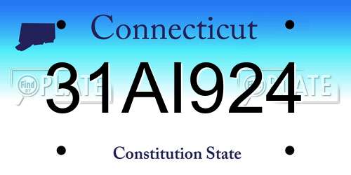 31AI924 Connecticut License Plate