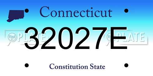 32027E Connecticut License Plate