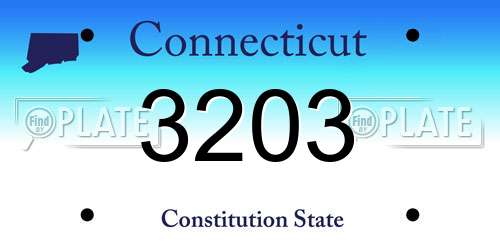 3203 Connecticut License Plate