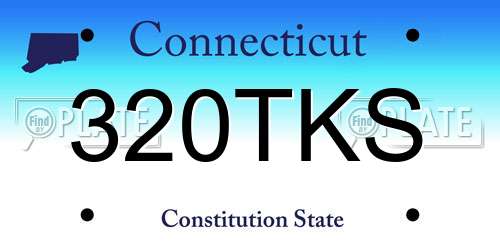 320TKS Connecticut License Plate