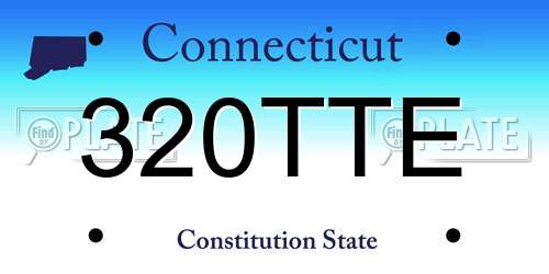 320TTE Connecticut License Plate