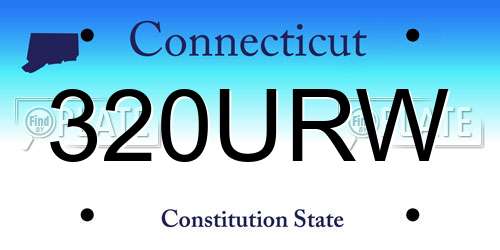 320URW Connecticut License Plate