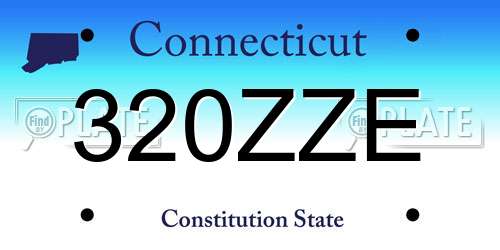 320ZZE Connecticut License Plate