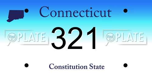 321 Connecticut License Plate