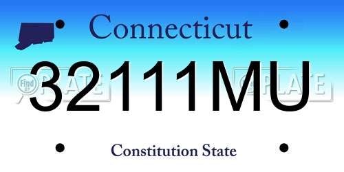 32111MU Connecticut License Plate