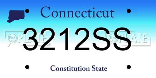 3212SS Connecticut License Plate