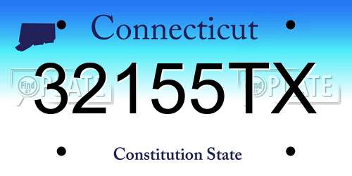 32155TX Connecticut License Plate
