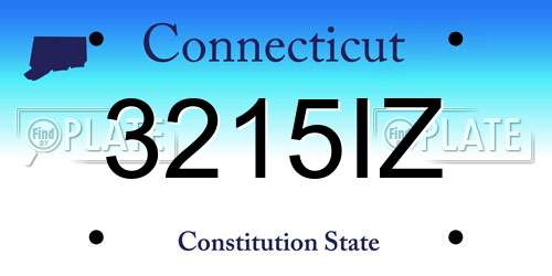 3215IZ Connecticut License Plate