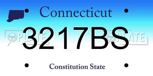 3217BS Connecticut License Plate