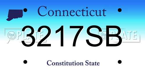 3217SB Connecticut License Plate