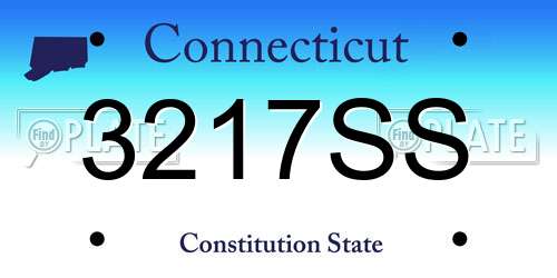3217SS Connecticut License Plate