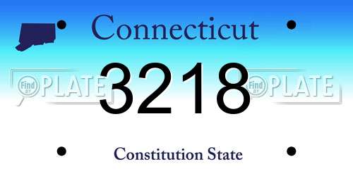 3218 Connecticut License Plate
