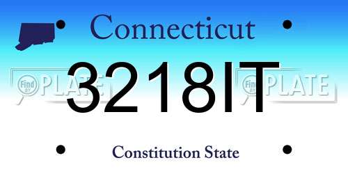 3218IT Connecticut License Plate
