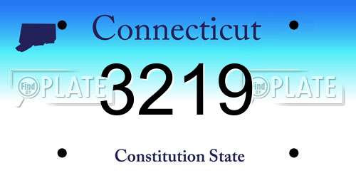 3219 Connecticut License Plate