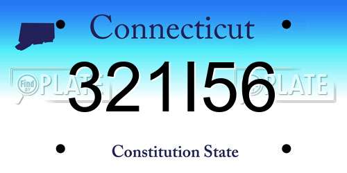321I56 Connecticut License Plate