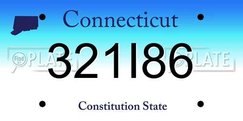 321I86 Connecticut License Plate