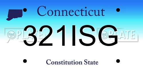 321ISG Connecticut License Plate