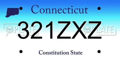 321ZXZ Connecticut License Plate