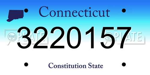 3220157 Connecticut License Plate