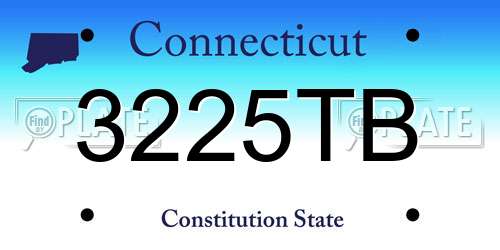 3225TB Connecticut License Plate