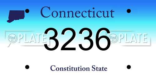3236 Connecticut License Plate